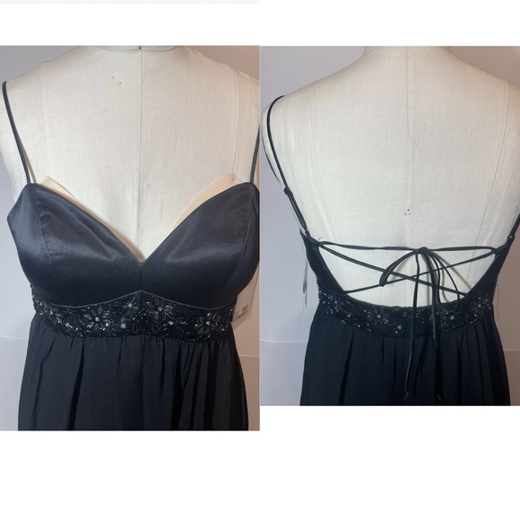 NWT Oc By Oc Silk Party Dress Size 6 Style 2905 Black With Beading - Picture 8 of 8